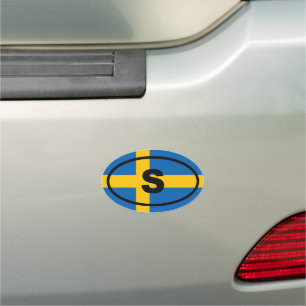 Sweden S European Oval Car Magnet