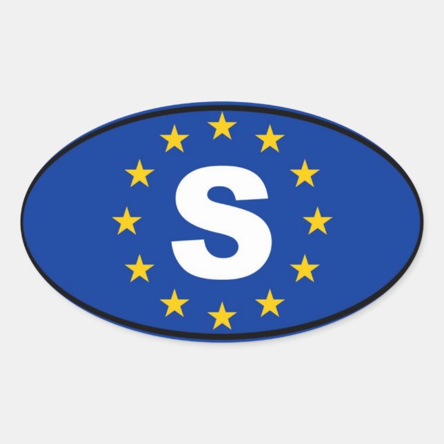 Sweden S European Union Oval Sticker (Front)
