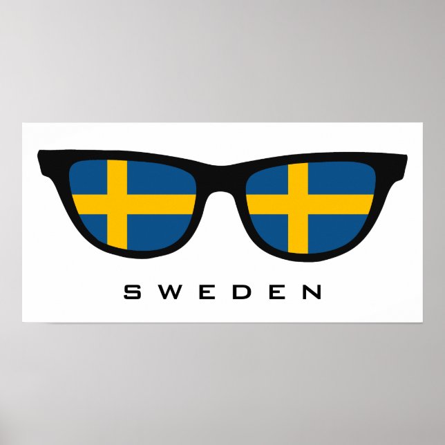 Sweden Shades custom text & color poster (Front)