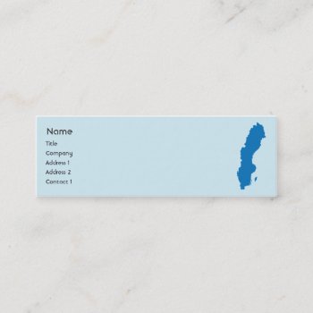 Sweden - Skinny Mini Business Card by ZazzleProfileCards at Zazzle