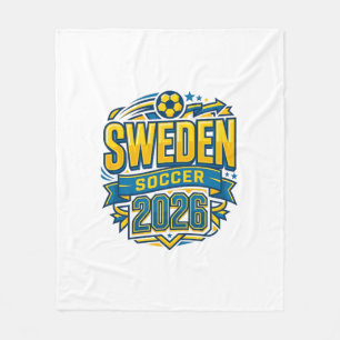 Sweden Soccer 2026 Soccer Bold Country Typography Fleece Blanket
