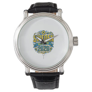 Sweden Soccer 2026 Soccer Bold Country Typography Watch