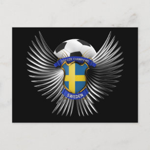 Sweden Soccer Champions Postcard