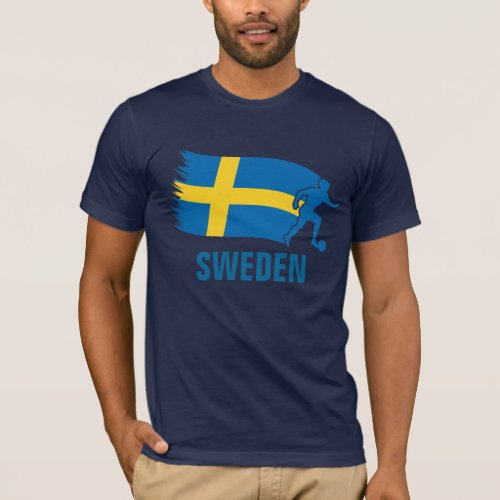 Sweden Soccer Flag T_Shirt