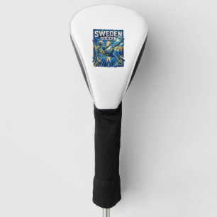 Sweden Soccer Skeleton Striker Nations Poster Styl Golf Head Cover