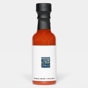 Sweden Soccer Skeleton Striker Nations Poster Styl Hot Sauces