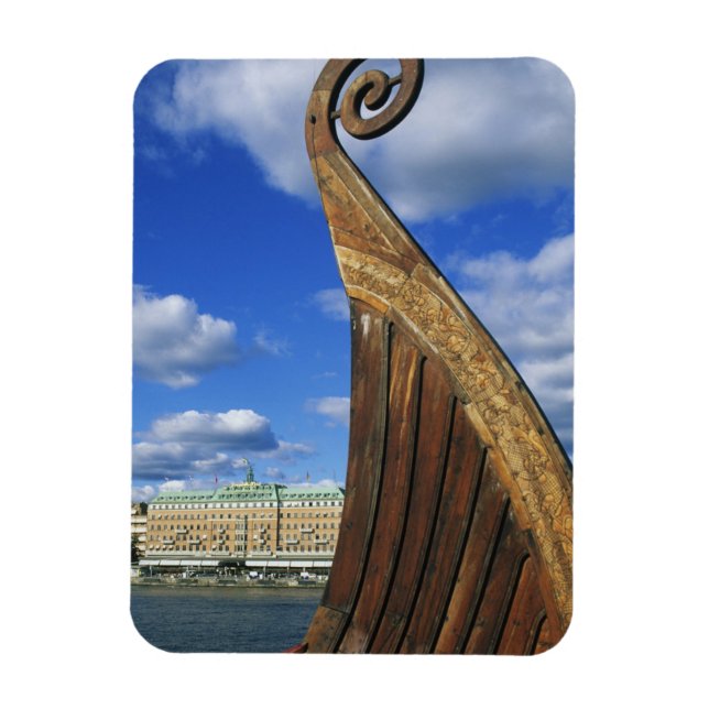 Sweden, Stockholm, harbor, from Gamla Stan, Magnet (Vertical)