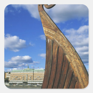 Sweden, Stockholm, harbor, from Gamla Stan, Square Sticker
