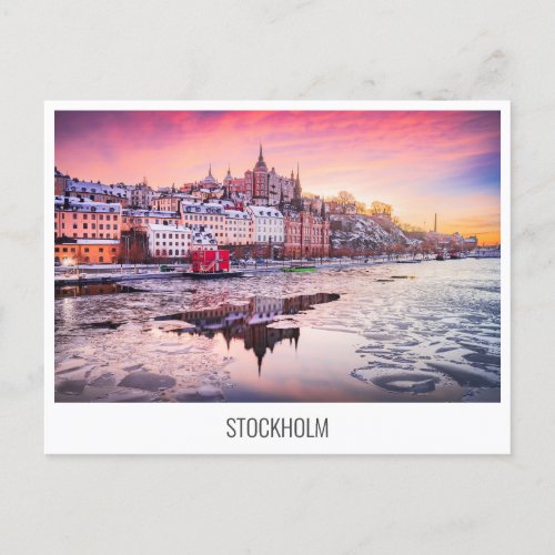 Sweden Stockholm travel postcard