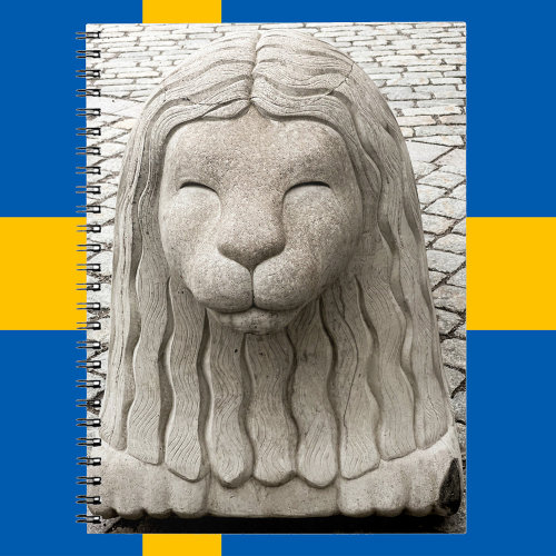 Sweden Stone Lion Statue Stockholm Photo Notebook
