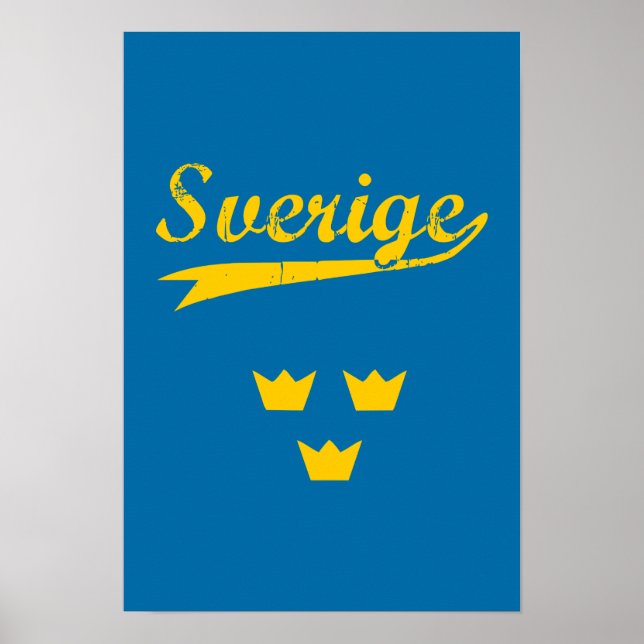 Sweden, Sverige, 3 crowns, Poster (Front)