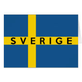 sweden sverige flag country swedish text name (Front Horizontal)