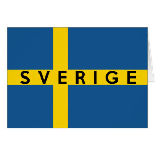 sweden sverige flag country swedish text name cards