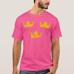 Sweden Sverige Hockey Distressed T-Shirt