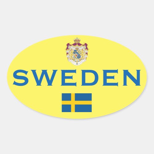 Sweden _ Sweden Euro_Style Oval Sticker