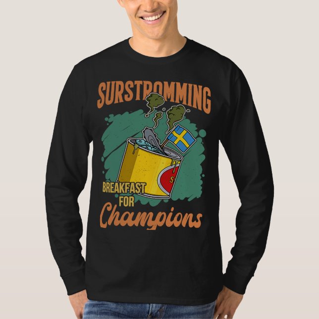 Sweden Swedish fish specialty Surstromming puke fi T-Shirt (Front)