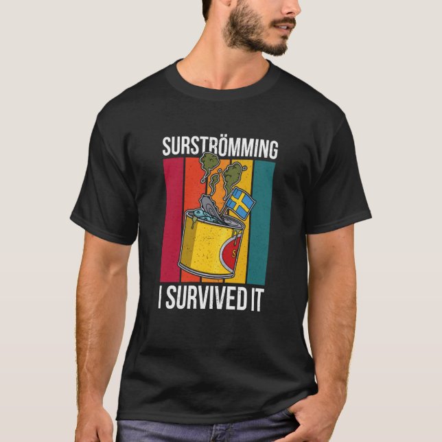 Sweden Swedish fish specialty Surstromming puke fi T-Shirt (Front)