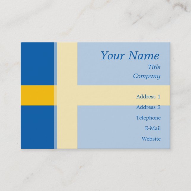 Sweden - Swedish Flag Business Card (Front)