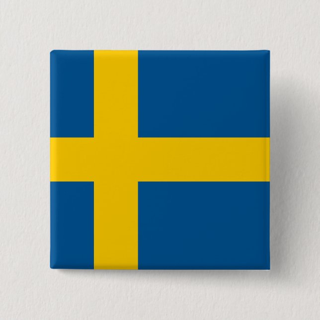 Sweden (Swedish flag) Button (Front)