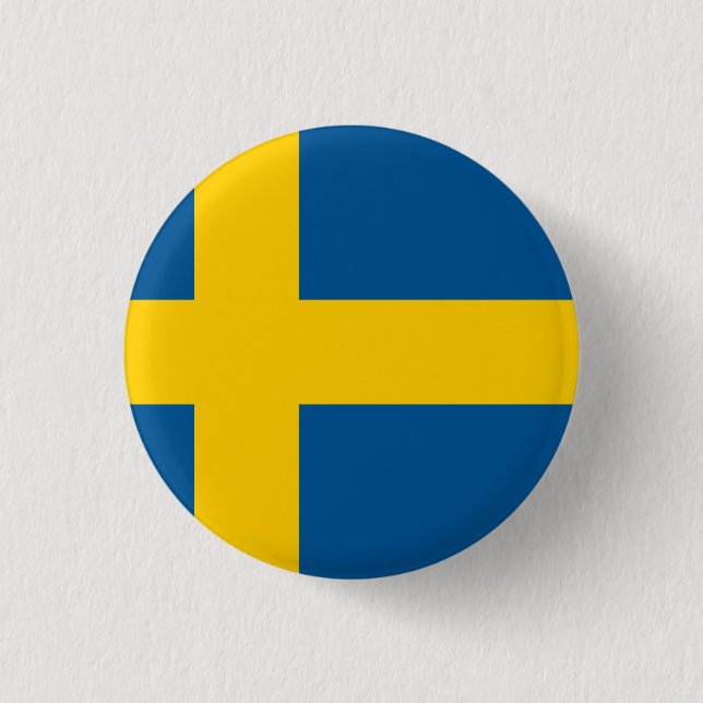 Sweden (Swedish) Flag Button (Front)