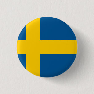 Sweden (Swedish) Flag Button