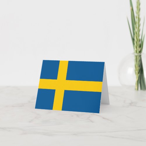 Sweden Swedish Flag Card
