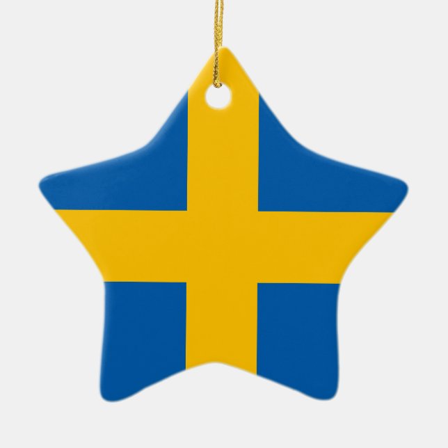 Sweden - Swedish Flag Ceramic Ornament (Front)