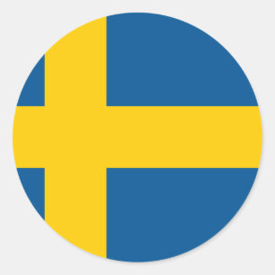 Sweden (Swedish) Flag Classic Round Sticker