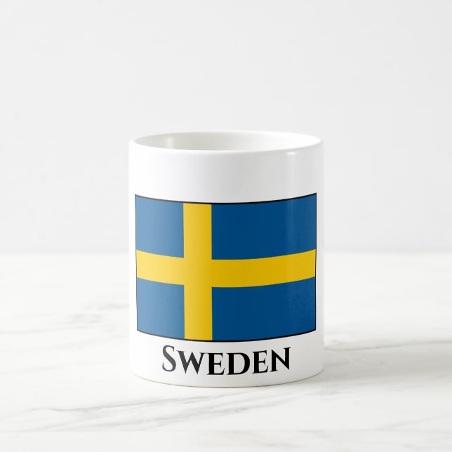 Sweden (Swedish) Flag Coffee Mug (Center)