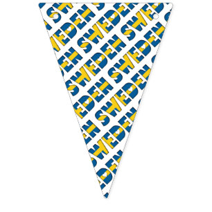Sweden Swedish Flag Colors Typography Pattern