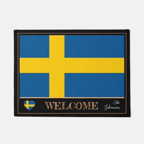 Sweden  Swedish Flag house matssports Welcome Doormat