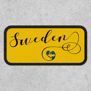 Sweden, Swedish Flag In A Heart Patch