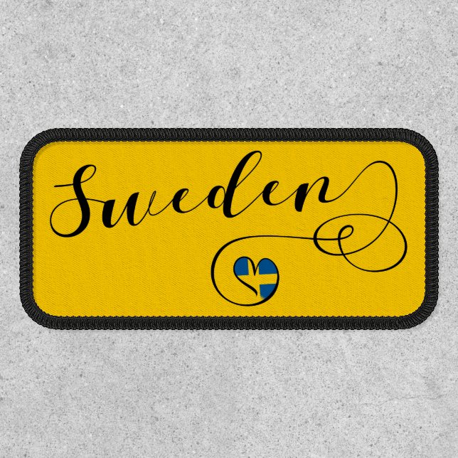 Sweden, Swedish Flag In A Heart Patch (Front)