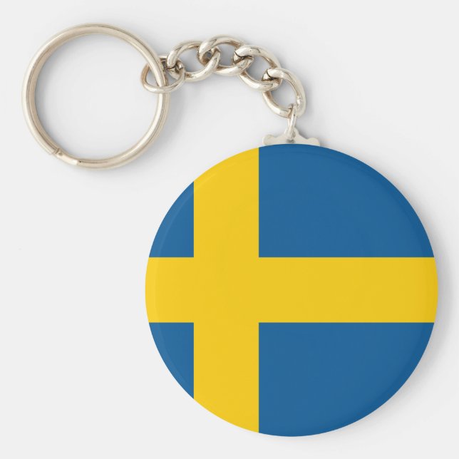 Sweden (Swedish) Flag Keychain (Front)
