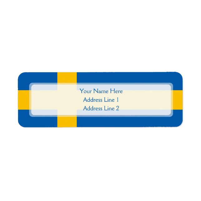 Sweden - Swedish Flag Label (Front)