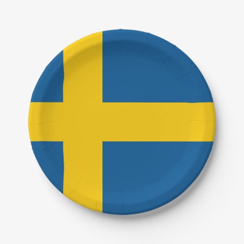Sweden Swedish Flag Paper Plates