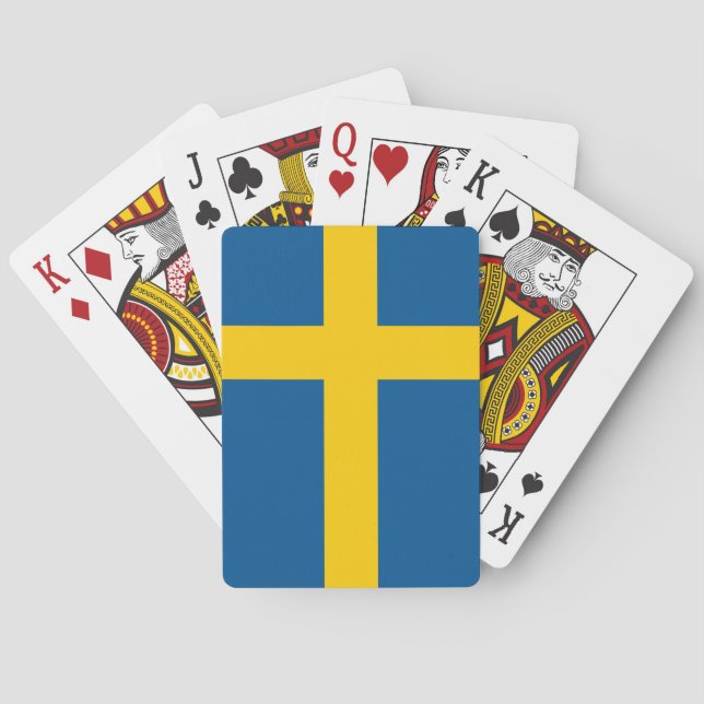 Sweden (Swedish) Flag Poker Cards (Back)