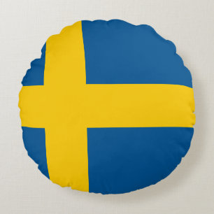 Sweden (Swedish) Flag Round Pillow