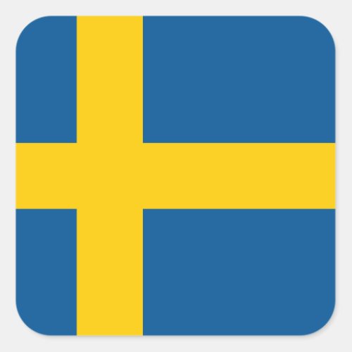 Sweden Swedish Flag Square Sticker