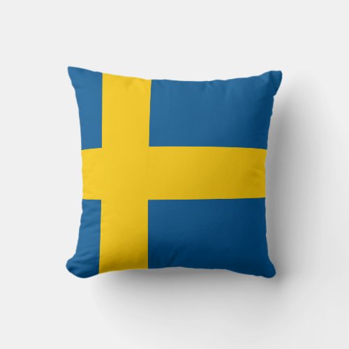 Sweden Swedish Flag Throw Pillow
