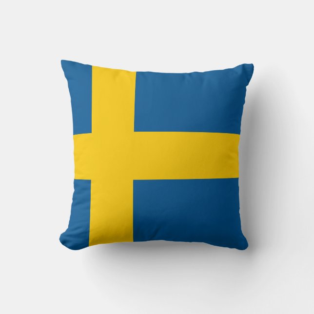 Sweden (Swedish) Flag Throw Pillow (Front)