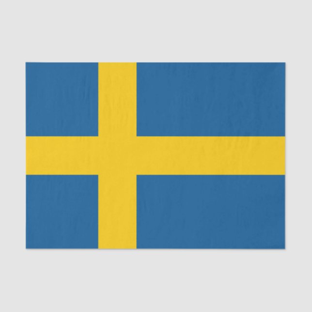 Sweden & Swedish Flag tissue paper /fashion decor (Front)