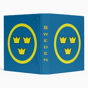 Sweden Three Crowns 3 Ring Binder