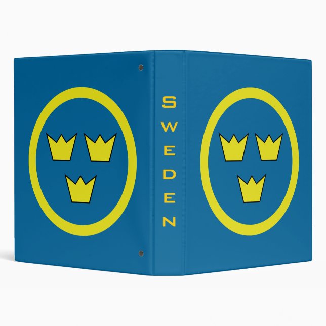Sweden Three Crowns 3 Ring Binder (Background)
