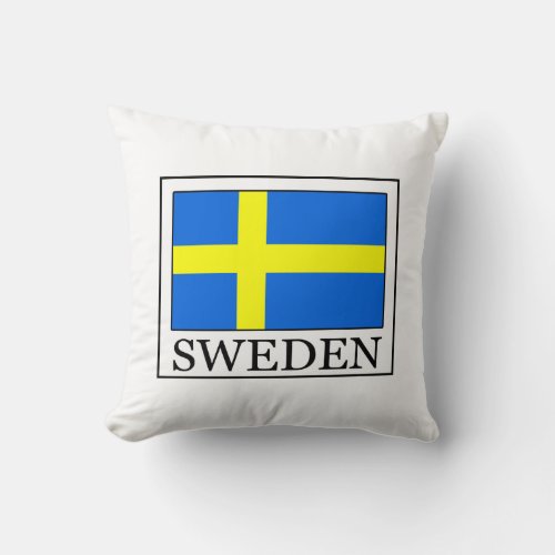 Sweden Throw Pillow