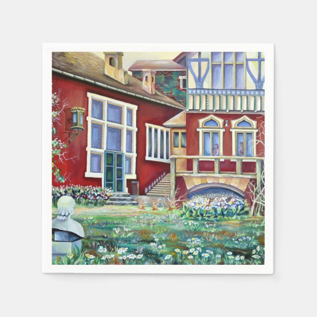 Sweden, Traditional Landscape Paper Napkins (Front)