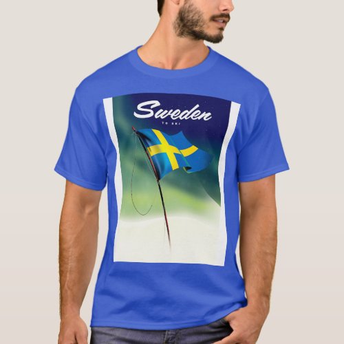 Sweden Travel poster T_Shirt