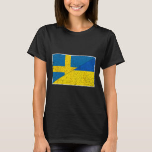 Sweden Ukraine Flag Swedish Ukrainian Nationality  T-Shirt
