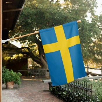 Sweden Weatherproof Personalized House Flag by Jeffreyw at Zazzle