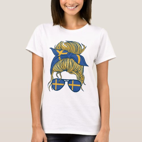 Sweden woman design T_Shirt